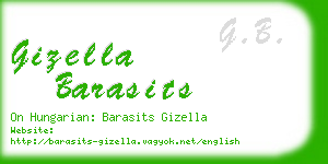 gizella barasits business card